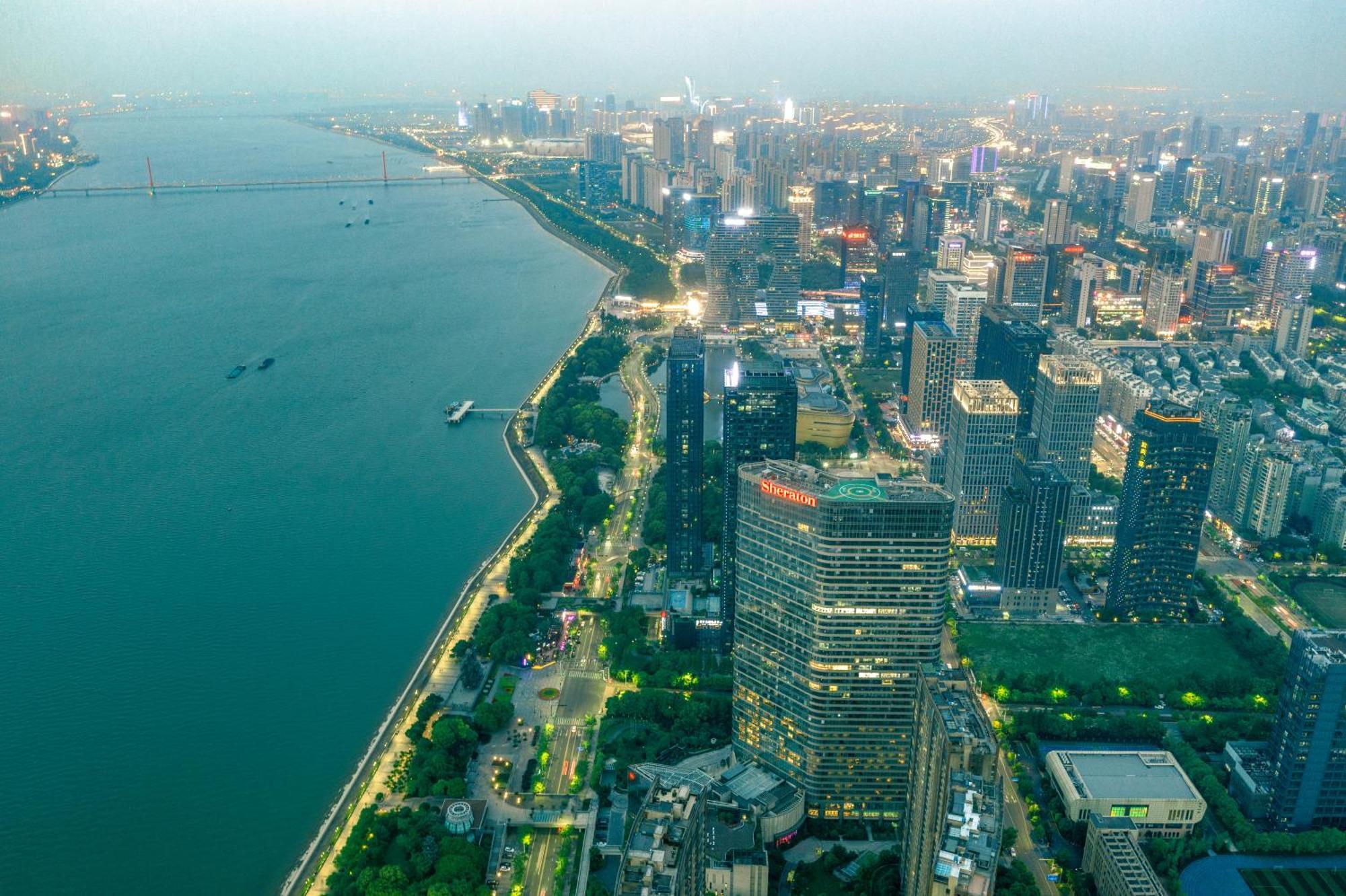 Sheraton Grand Hangzhou Binjiang Hotel Exteriér fotografie